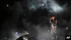 FILE - Rapper Jay-Z performs onstage at the Capitol One Arena on Wednesday, Nov. 29, 2017, in Washington.