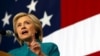 Bakal calon presiden dari Partai Demokrat AS, Hillary Clinton di Des Moines, Iowa (14/6).