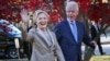 Hillary et son époux Bill Clinton,à Chappaqua, dans l'état du New York, le 8 novembre 2016.