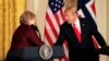 نشست خبری مشترک دونالد ترامپ رئیس جمهوری آمریکا و ارنا سولبرگ نخست وزیر نروژ در کاخ سفید - ۲۰ دی ۱۳۹۶