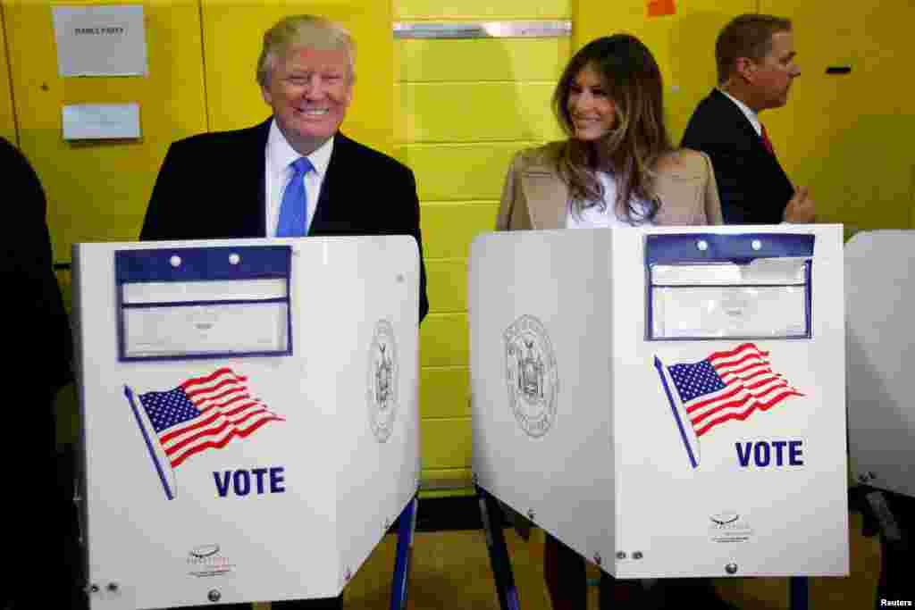 REUTERS Trumps Voting at PS 59 in New York, NY