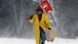 Shoveling snow in Brunswick, Maine