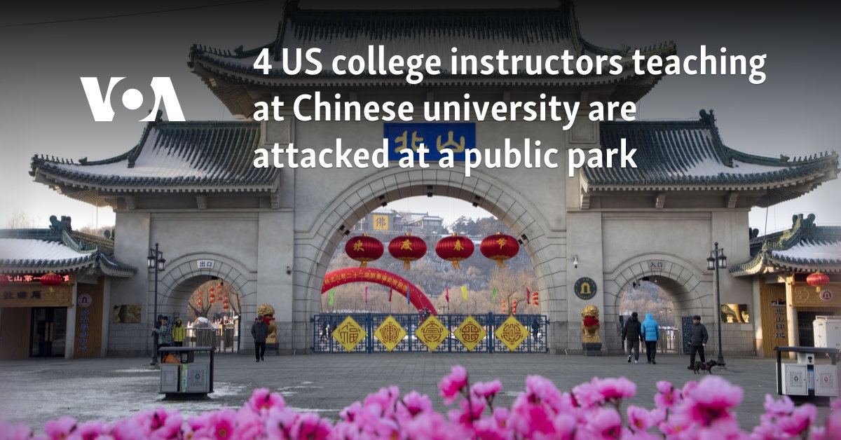 Chinese police say man under arrest in stabbing of US college instructors