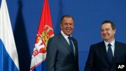 Ministar spoljnih poslova Rusije Sergej Lavrov i šef srpske diplomatije Ivica Dačić u Beogradu.