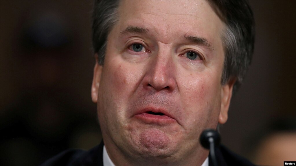 Thẩm phán Brett Kavanaugh tại buổi điều trần ở Ủy ban Tư pháp Thượng viện hôm 27/9/2018.