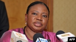 International Criminal Court chief prosecutor Fatou Bensouda gives a press conference on in Dakar, November 12, 2012. 