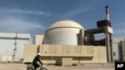 Installation nucléaire à Bushehr, en Iran, le 26 octobre 2010 