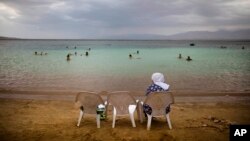 La Mer Morte en Israel, le 12 avril 2016. 