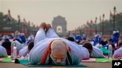 Thủ tướng Modi thực hành yoga trong Ngày Yoga Thế Giới
