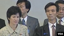 북한에서 일본으로 송환된 후 기자회견을 가졌던 일본인 납북 피해자들. (자료 사진)