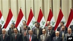 The new Iraqi government is seen during a swearing in ceremony in Baghdad, Iraq, Tuesday, Dec. 21, 2010.