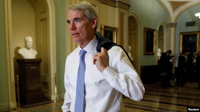 Senator Rob Portman, a Republican from Ohio, inside the U.S. Capitol, Nov. 16, 2016. Portman originally launched the effort to combat Russian propaganda in eastern European countries.