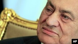 File - Former Egyptian President Hosni Mubarak.