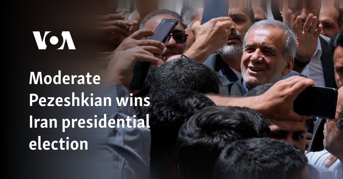 Moderate Pezeshkian wins Iran presidential election