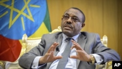 L'ex Premier ministre éthiopien Hailemariam Desalegn lors d'une interview en 2016