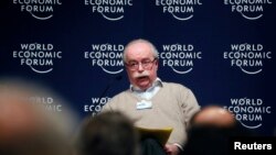 FILE - Total's Chairman and Chief Executive Officer Christophe de Margerie attends a session at the World Economic Forum in Davos, Switzerland, January 26, 2011.