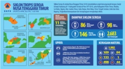 Data BNPB mengenai dampak siklon tropis Seroja di NTT. (Foto: Courtesy/BNPB)