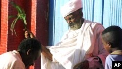 An Eritrean priest blesses worshippers during Orthodox Good Friday celebrations. (file) 