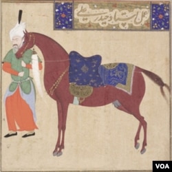 Salah satu karya seni dari kumpulan “Gifts of the Sultan: The Art of Giving at the Islamic Courts" yang dipamerkan di Museum Seni di Houston, Texas.