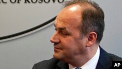 FILE -Kosovo Foreign Affairs Minister Enver Hoxhaj.