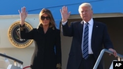 Tổng thống Trump cùng phu nhân 