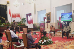 Presiden Jokowi mengundang pimpinan parpol koalisi dì Istana Merdeka, Jakarta, Rabu (25/8). (Foto: Courtesy/Biro Setpres)