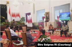 Presiden Jokowi mengundang pimpinan parpol koalisi dì Istana Merdeka, Jakarta, Rabu (25/8). (Foto: Courtesy/Biro Setpres)