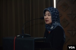 Dr. Siti Ruhaini Dzuhayatin, MA Staf Khusus Presiden Bidang Agama Tingkat Internasional. (Foto:VOA:/Nurhadi)