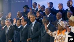 Obama e líderes africanos em Washington
