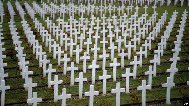 法国的一战士兵坟墓