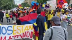 Colombianos marcharon en Washington DC en apoyo al Diálogo Nacional en su país 