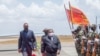 Paul Kagame, Presidente do Ruanda, e Felipe Nyusi, Presidente de Moçambique, em Cabo Delgado.