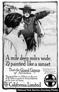 A Santa Fe Railroad magazine advertisement, 1910