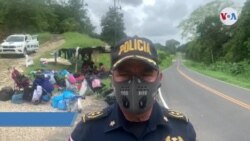 Policía de Costa Rica continúa monitoreo de caravana de migrantes 