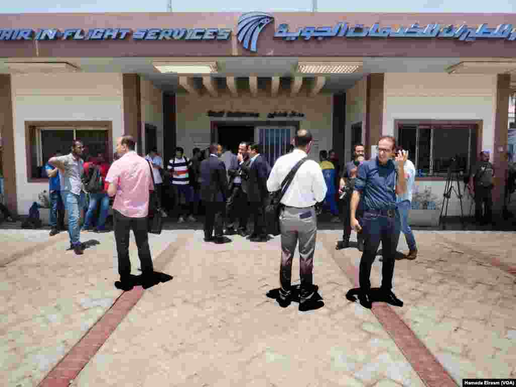 Entrance of Egyptair in flight service buildingin Nassr city in Cairo, Egypt, May 19, 2016.