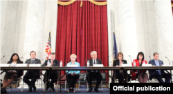 Komisi pemantau kebebasan beragama internasional, USCIRF, dalam konferensi pers laporan tahunan 2019 di Washington, D.C. (Foto: dok).