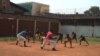 A capoeira instructor teaches orphans the proper techniques of the martial art inside the Fundation Voix du Coeur orphanage in Bangui, April 20, 2017. (Z. Baddorf/VOA)