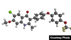 A chemical model of ELQ-300. (Image courtesy of Michael Riscoe)