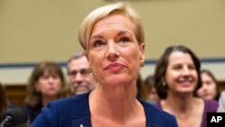 FILE - Planned Parenthood Federation of America President Cecile Richards, shown testifying before Congress in September, has said her organization changed its policy on accepting expense money for aborted fetal tissue. Planned Parenthood filed a lawsuit Thursday against the anti-abortion group that secretly filmed abortion providers over a two-year span.