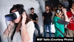 Experience, le projet de réalité virtuelle de MSF à Rome, le 15 juin 2016