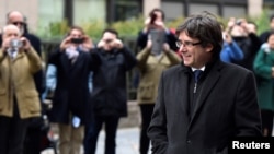 Puigdemont ofreció una rueda de prensa desde Bruselas el 31 de octubre de 2017,