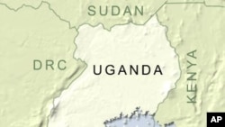 Ramani ya Uganda na nchi zilizo jirani nazo.