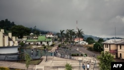 Une vue du monument du Cinquantenaire de l'Indépendance et de la Réunification à Buea, dans la région du Sud-Ouest du Cameroun, le 27 avril 2018.