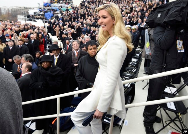 Ivanka Trump en el Capitolio el día de la investidura de su padre en Washington D.C.