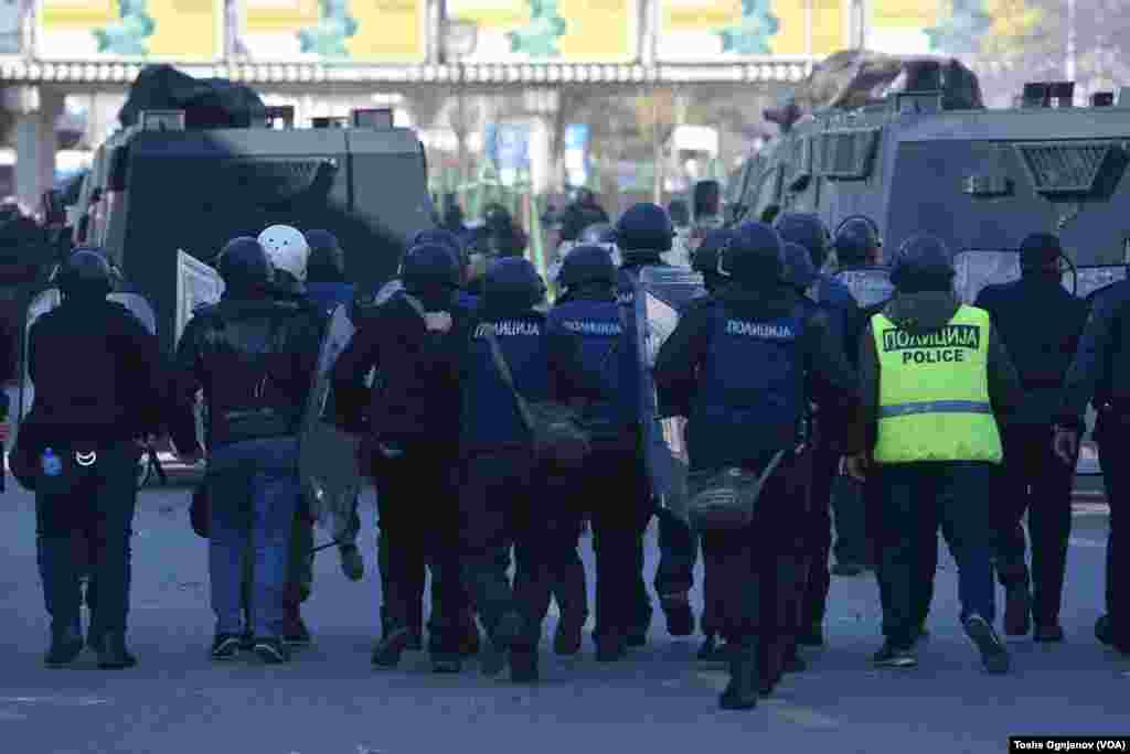 Riots in Skopje against the case Monstrum