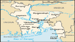 ဘင်္ဂလားဒေ့ရှ်မြေပုံ