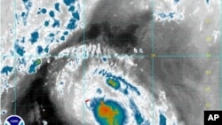 Satellite image of Tropical Storm Gert near Bermuda, Aug. 15, 2011 (file photo).
