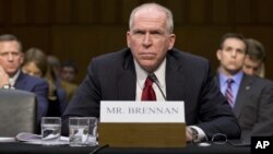John Brennan, calon Kepala CIA, memberikan kesaksian di depan Komite Intelijen Senat AS hari Kamis (7/2).