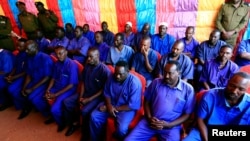 Prisoners from Darfur rebel groups wait to be released according to the general amnesty decision of President Omar Bashir, at the national prison in Khartoum, Sudan, March 9, 2017.