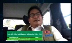 Juru Bicara Satgas Nasional Penanganan COVID-19, Prof. Wiku Bakti Bawono Adisasmito dalam sebuah webinar (Foto: screenshot)